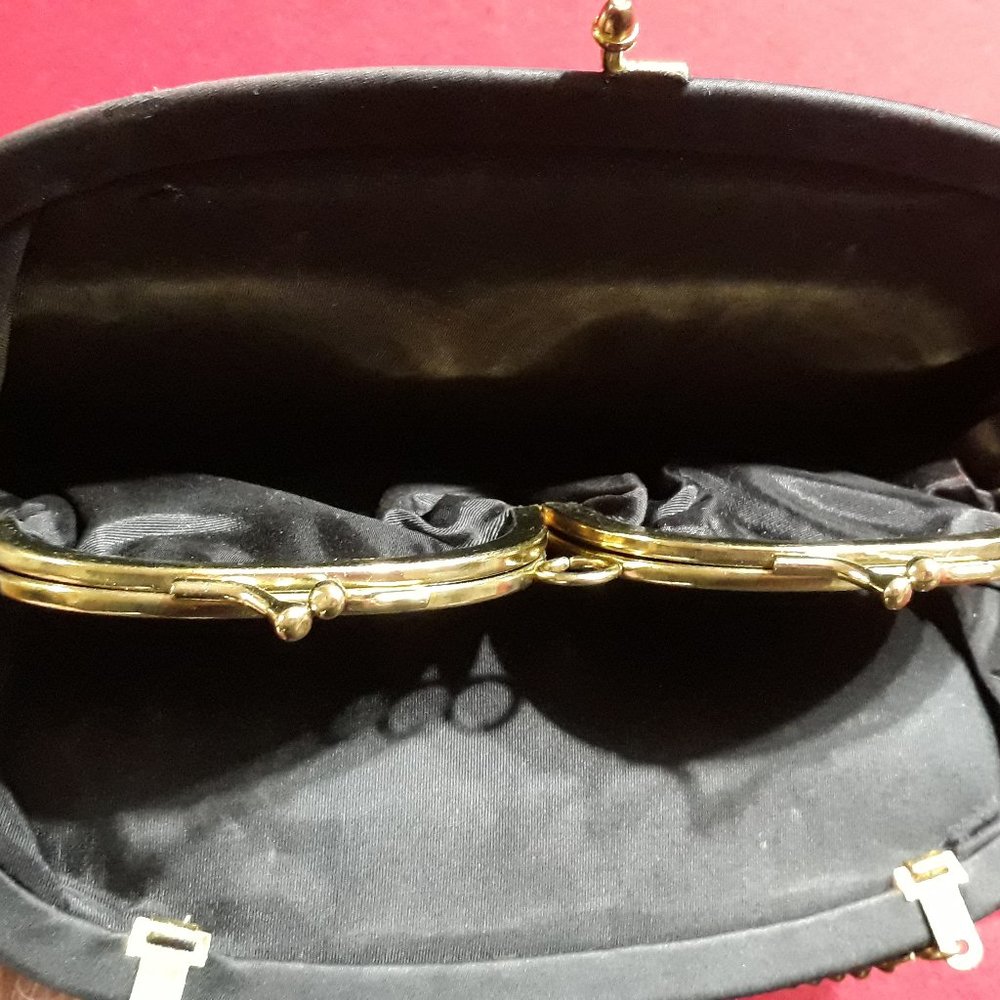 Rare and Antique Handbag Evening Black Bag Clutch